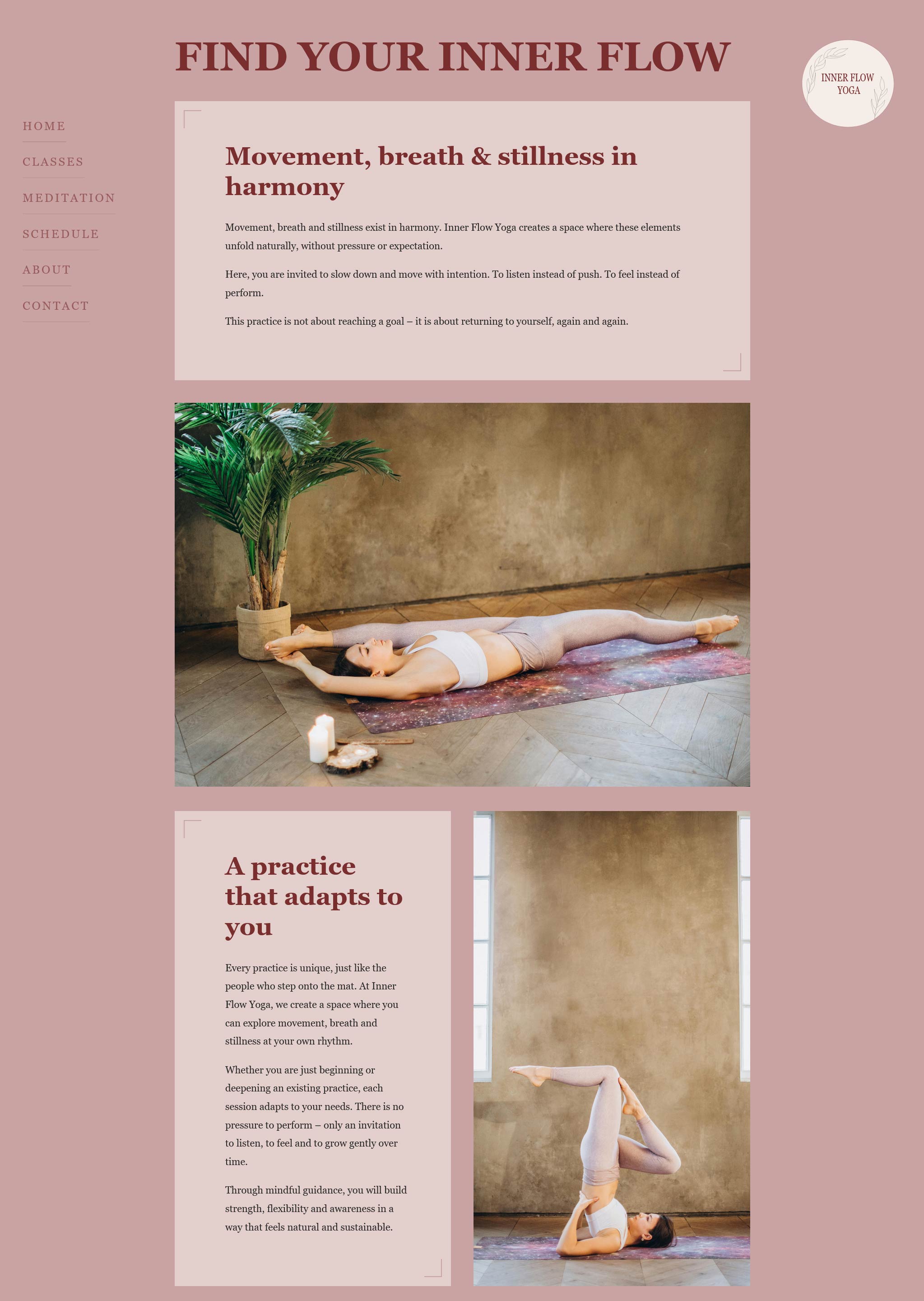 Inner Flow Yoga Website